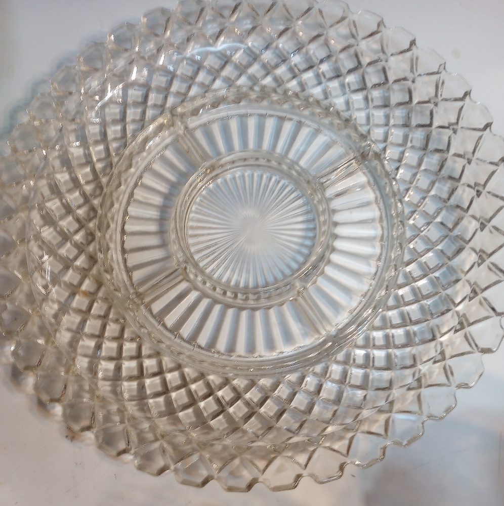 Waterford Crystal Depression Glass 14" Relish Tray in Like New Condition